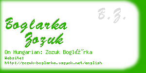 boglarka zozuk business card